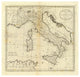 "Italy and Sardinia, 1796" Digital Paper Print by Mathew Carey, 18"x17"