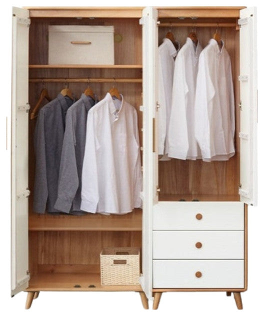 Beech solid wood wardrobe combination, Wardrobe Combination Ad 55.1x22x74.8inch