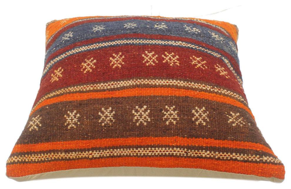 Vintage Antique Turkish Cherry Hand Woven Kilim Pillow