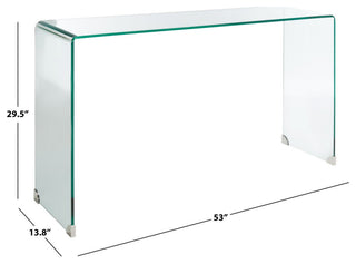 Safavieh Huck Tempered Glass Console, Clear