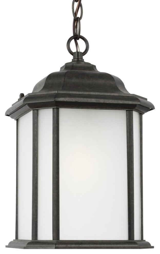 Generation Lighting 60531EN3 Kent 8"W LED Outdoor Mini Pendant - Black