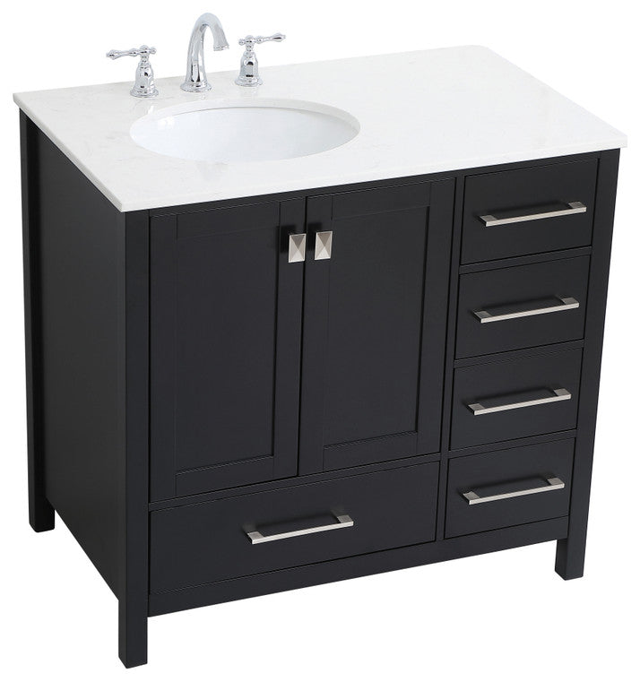Isabel Black 36" Single Sink Bathroom Vanity
