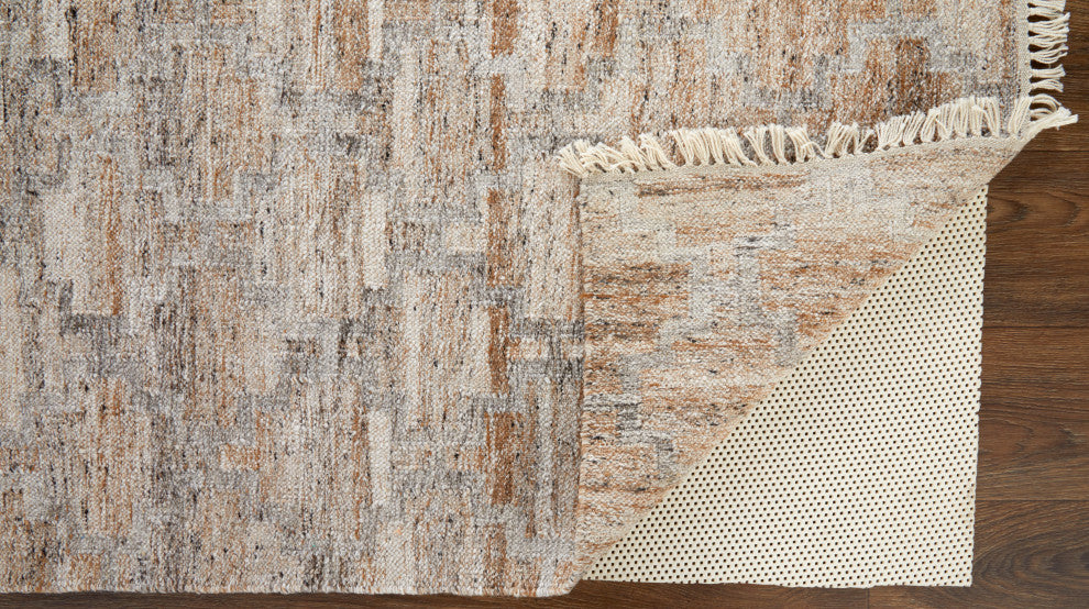 Weave & Wander Elstow Transitional PET Yarn Beige/Gray Rug, 2'x3'