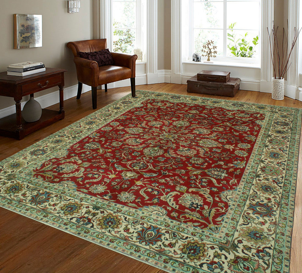 Fine Vintage Distressed Colemann Red/Ivory Rug, 8'0x11'3