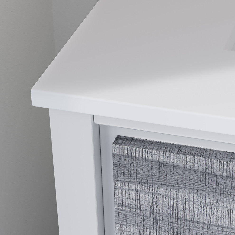 Esconde Bath Vanity, Ash Gray, 60", Double Sink, Freestanding