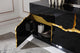 Modrest Aspen Modern High Gloss Black and Gold Buffet