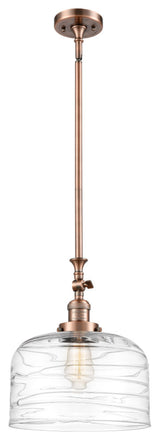 Innovations Bell 1-Light XL Mini Pendant 206-AC-G713-L, Antique Copper