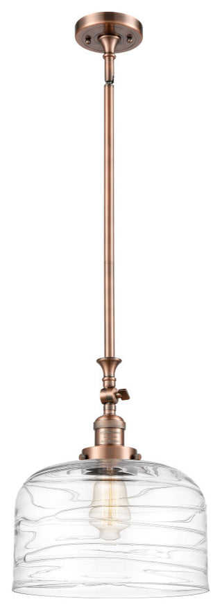 Innovations Bell 1-Light XL Mini Pendant 206-AC-G713-L, Antique Copper