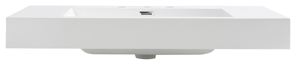 Vista 36" Integrated Sink/Countertop, White