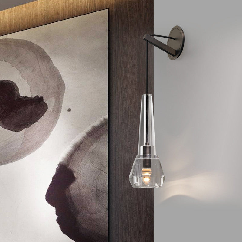 Nijar | Modern LED Crystal Copper Wall Sconce