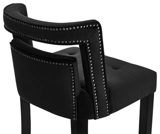 Hart Velvet Stool, Black, Bar Stool