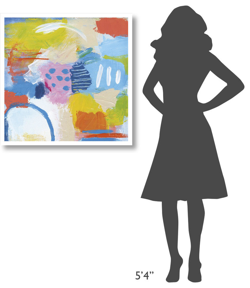 "Cheerful II" Digital Paper Print by Farida Zaman, 32"x32"