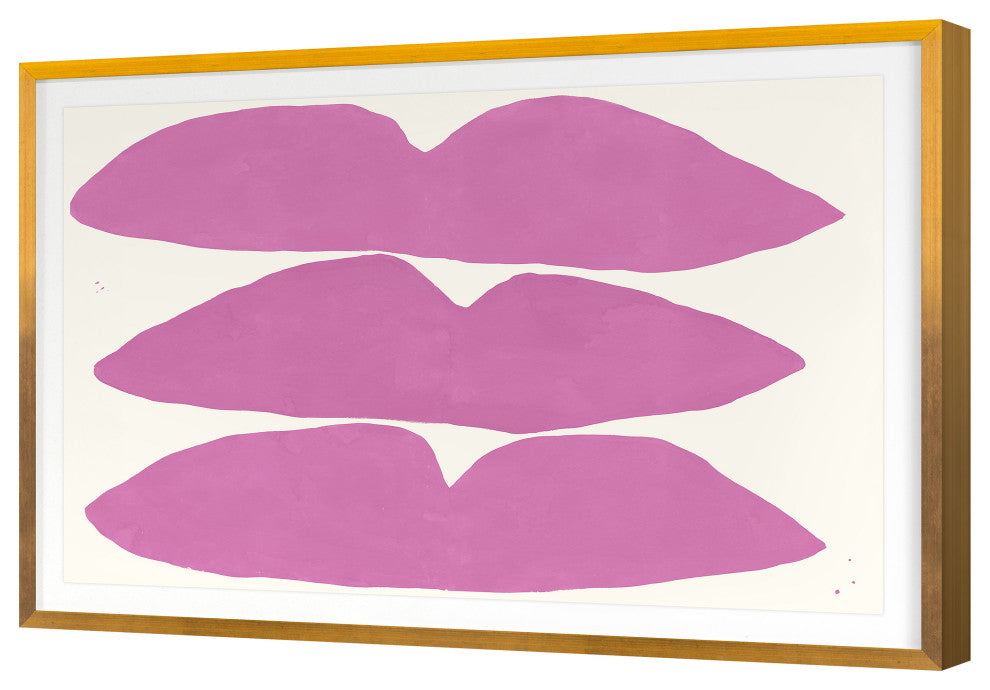 Three Fine Art Print, Gold, 34"x50"