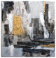 "Grey Paintstrokes" Wood, 30"x30"