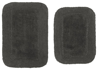 Radiant Collection Bath Rug Set, Machine Wash, 2-Piece Set, Gray
