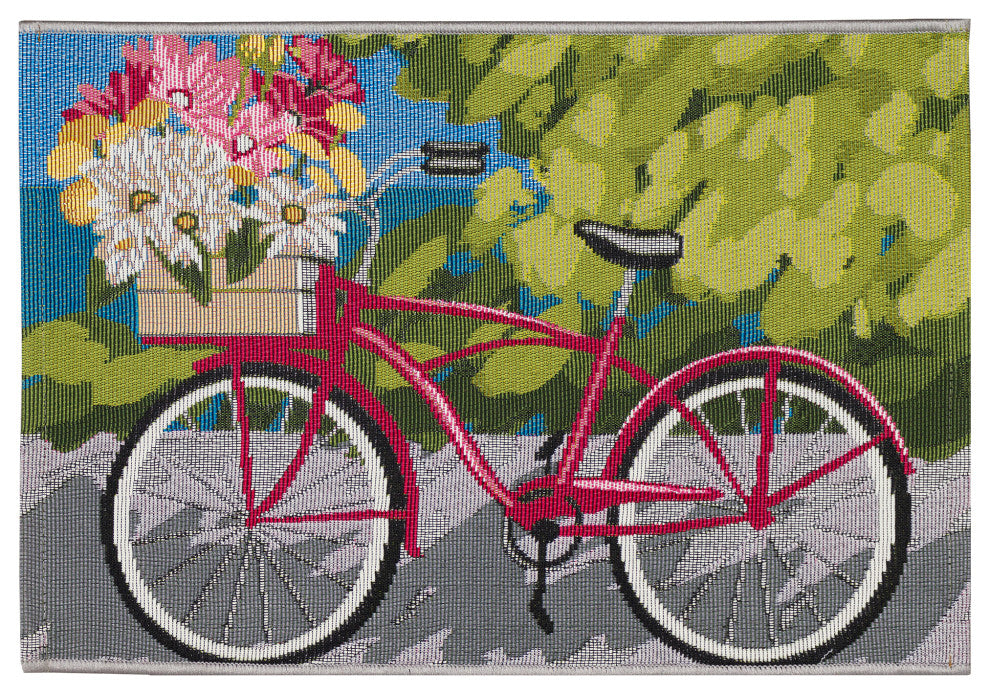 Esencia Summer Ride Indoor/Outdoor Mat Blue 2'x2'10"
