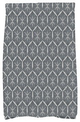 Button Up, Geometric Print Hand Towel, Black, 18 x 30"