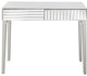 Antiqued Silver Finish Mirror Console Table