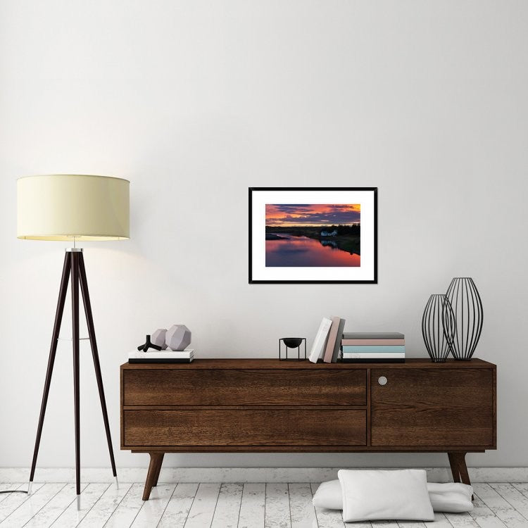 "White River" Framed Digital Print by Brin Ingibergsson-Bragi, 30x22"
