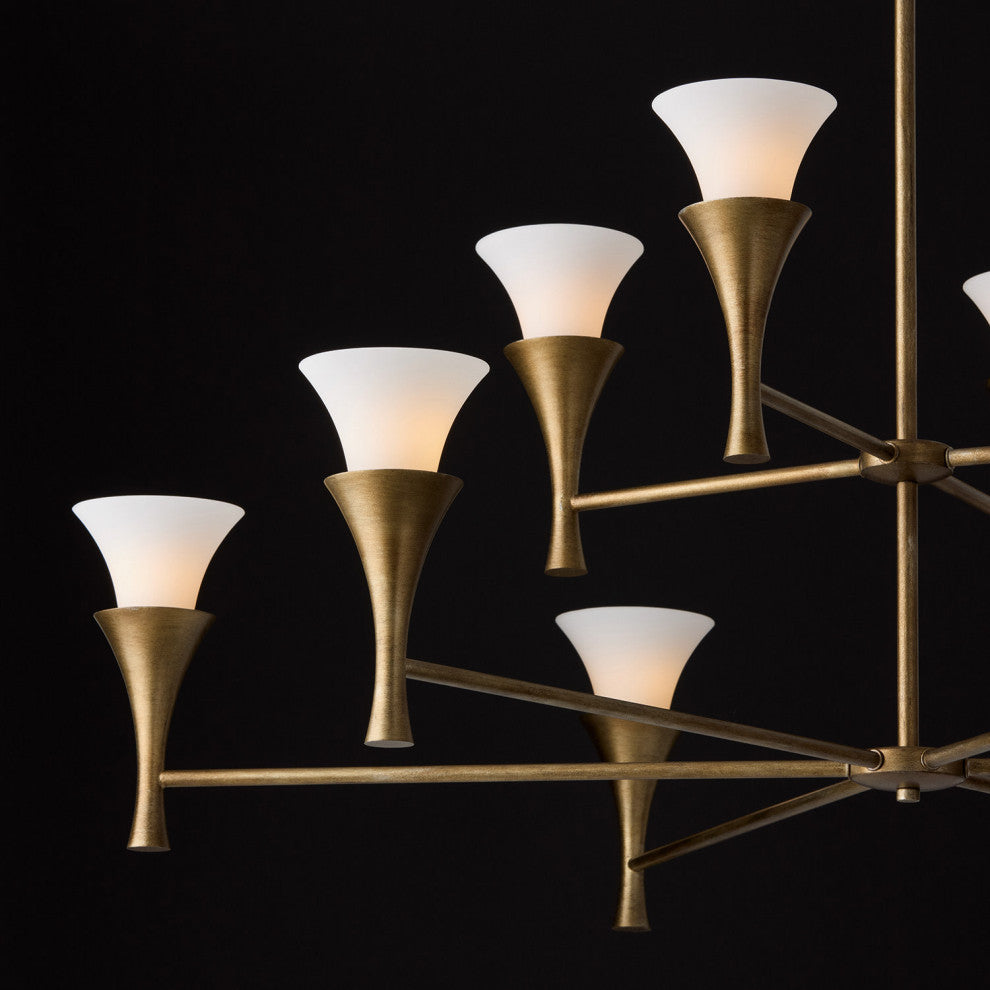 Capital Lighting 455701 Nola 10 Light 48"W Candle Style - Mystic Luster