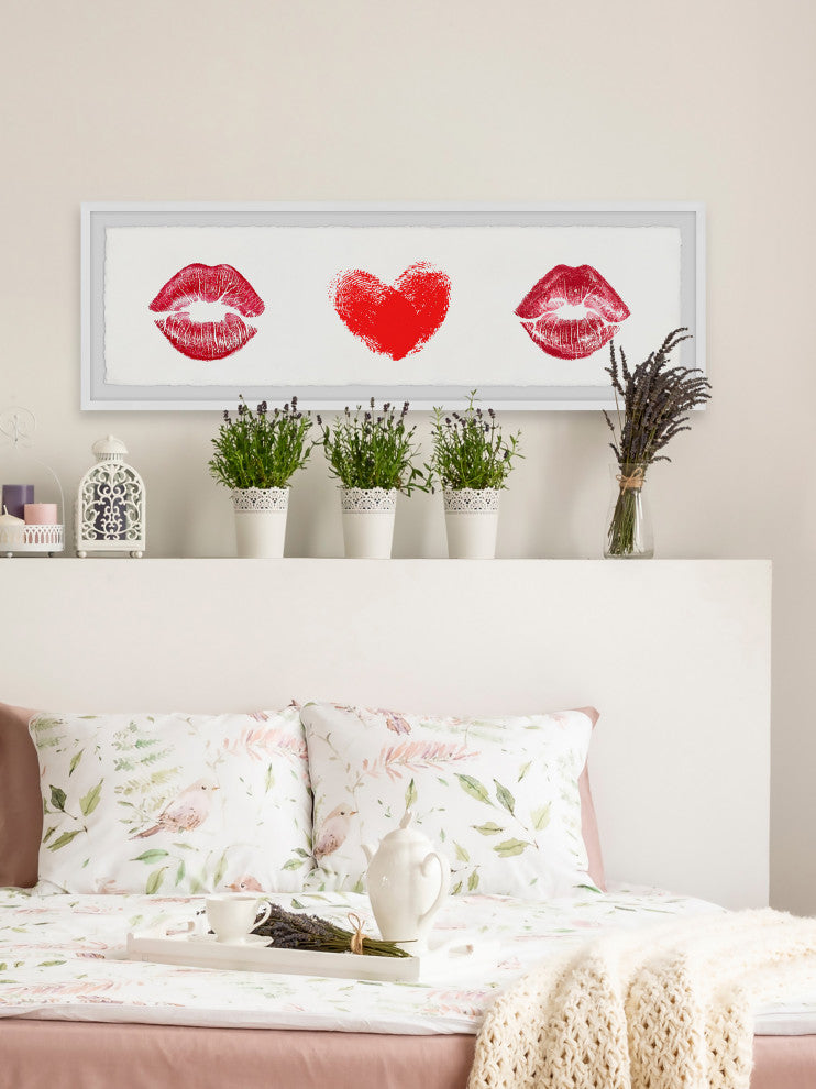 "I Love Lipstick" Framed Painting Print, 45x15