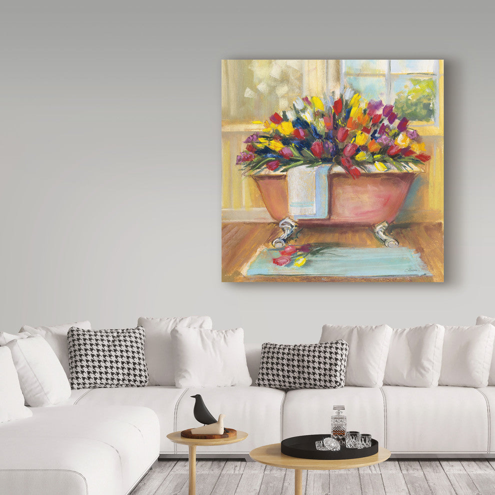 Carol Rowan 'Bathtub Bouquet II' Canvas Art