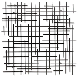 Iquara Small Black Square Metal Wall Art
