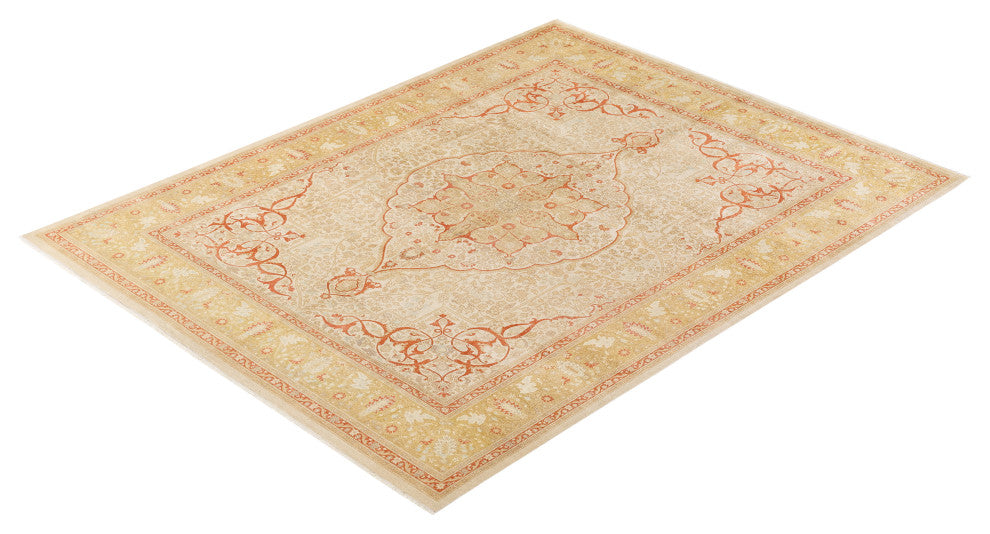 Alaia, One-of-a-Kind Hand-Knotted Area Rug Ivory, 8'2"x10'3"