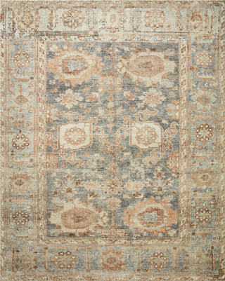 Margot Oriental Ocean/Spice Area Rug, 7'6"x9'6"
