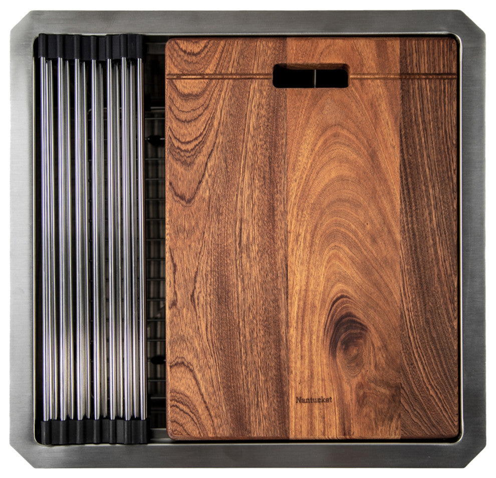 Nantucket Sinks SR-PS-1919-16 Prep-Station Stainless Steel Entertainment Sink