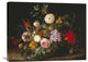"A Basket With Flowers" Artwork, 30" x 22"