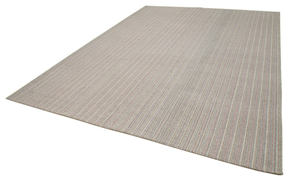 Rug N Carpet - Handmade Turkish 9' 4'' x 12' 6'' Modern Design Wool Kilim Rug