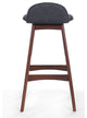 GDF Studio Tolle Mid Century Design Low Back Fabric Bar Chair, Set of 2, Charcoal Gray