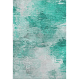 Premium Machine Washable Mayfield AMF595 Teal 8' x 10' Rug