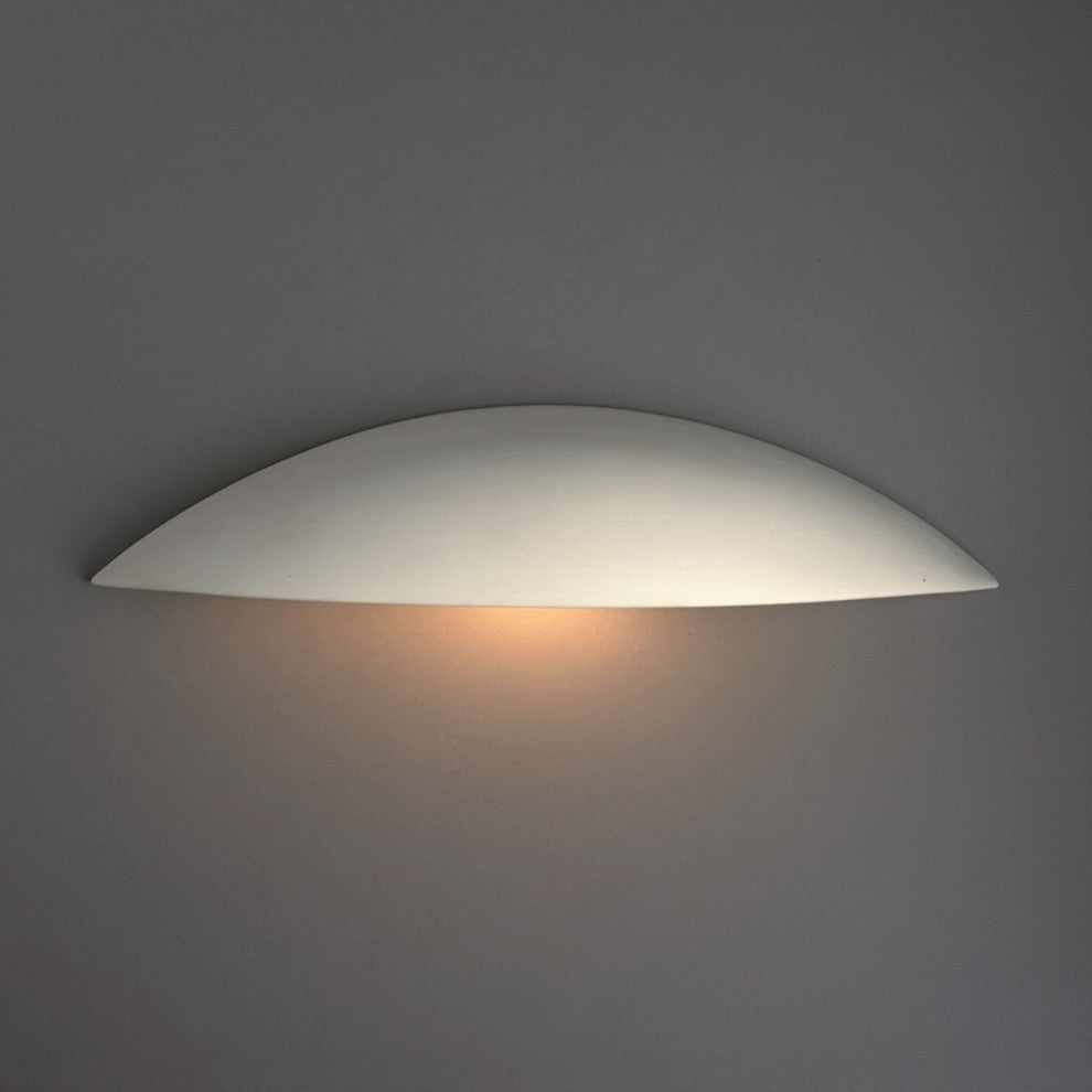 Ambiance ADA Outdoor Small Ceramic Sliver Downlight Wall Sconce, Bisque, Dedicat