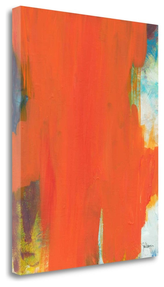 "Orange Tide" By Jan Weiss, Giclee Print on Gallery Wrap Canvas, Ready to Hang
