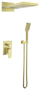 Luxury Shower System With 3-Function Hand Shower, Brushed Gold
