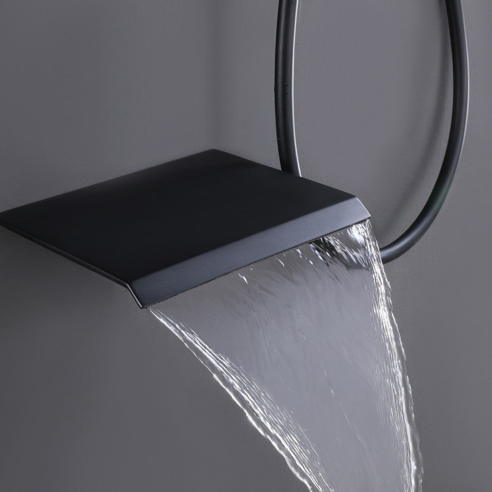 Wall Mounted Pressure-Balanced Rainfall Shower System With Tub Spout RB0907
