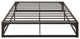 Ace of Base Hinged 12" Metal Platform Bed Frame, Matte Black, Twin
