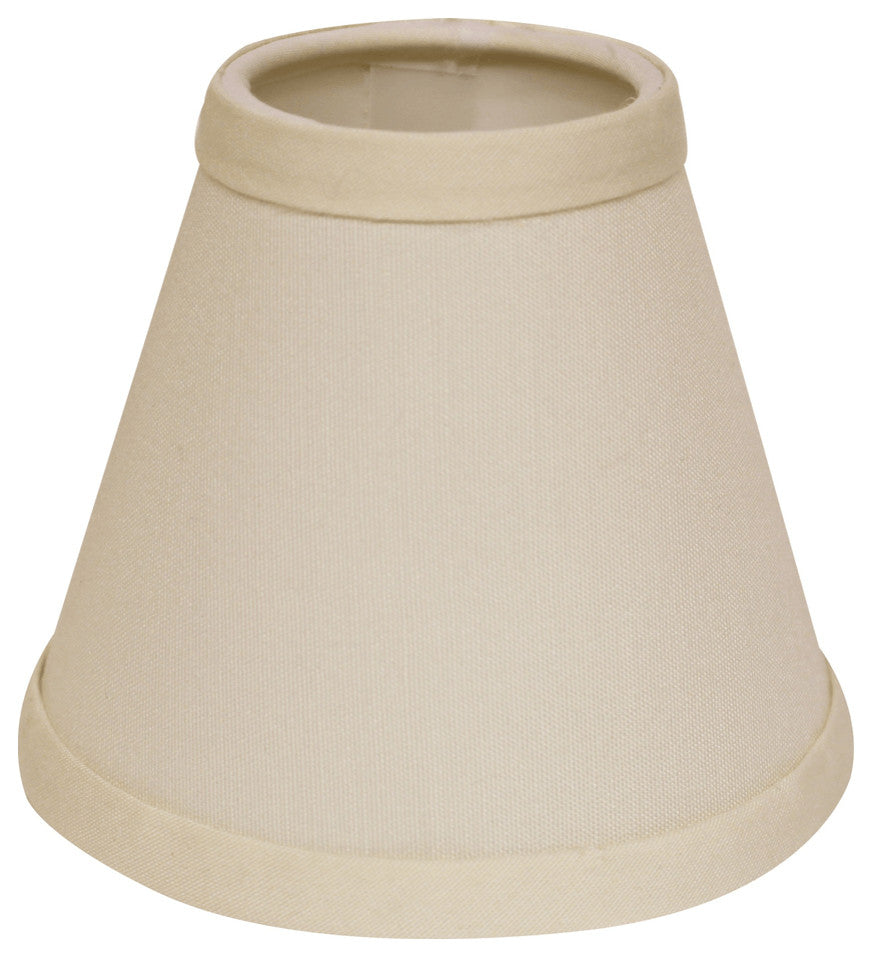 5" Ivory Set of 6 Chandelier No Slub Lampshades