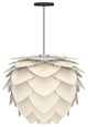 Aluvia Hardwired Pendant, Pearl/Black, Medium