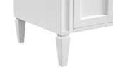 Home Living Vanity with Carrara White Marble Countertop, White, 60", Double Sink