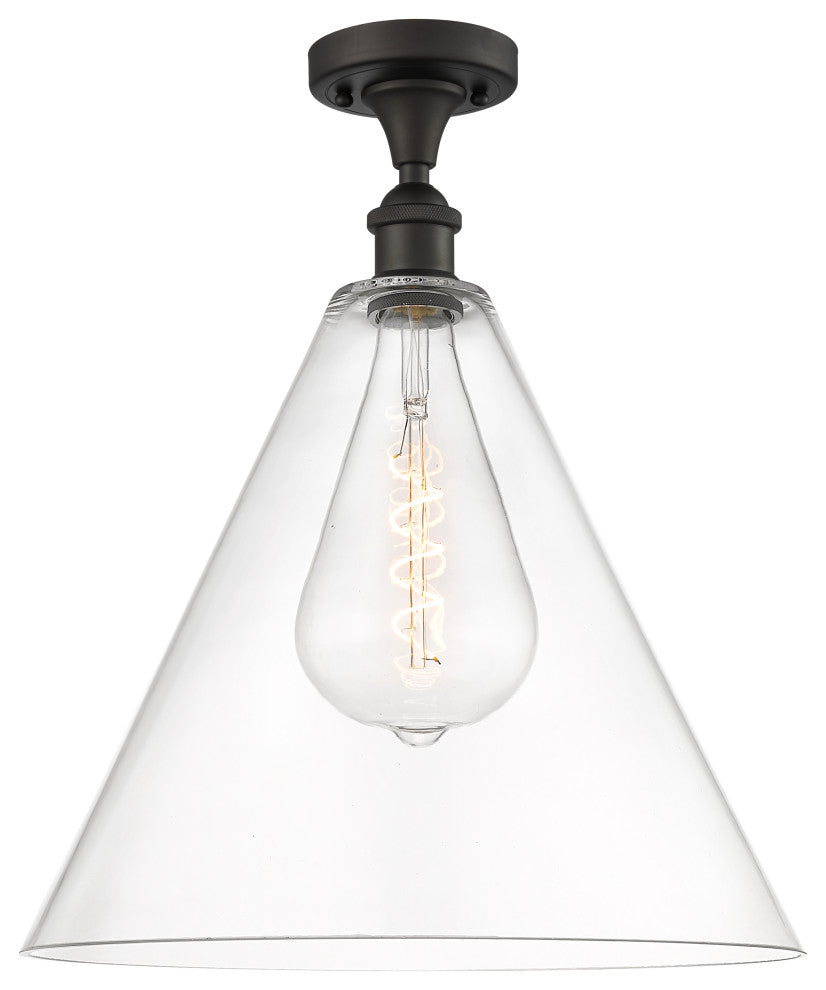 Innovations 516-1C-OB-GBC-162-LED 1 Light Semi-Flush Mount, Oil Rubbed Bronze