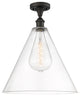 Innovations 516-1C-OB-GBC-162-LED 1 Light Semi-Flush Mount, Oil Rubbed Bronze
