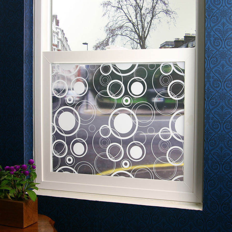 Retro Dots Sheer Window Film, 48"x84"