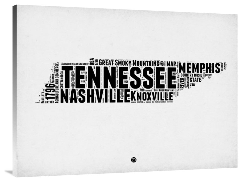 "Tennessee Word Cloud 2" Fine Art Print