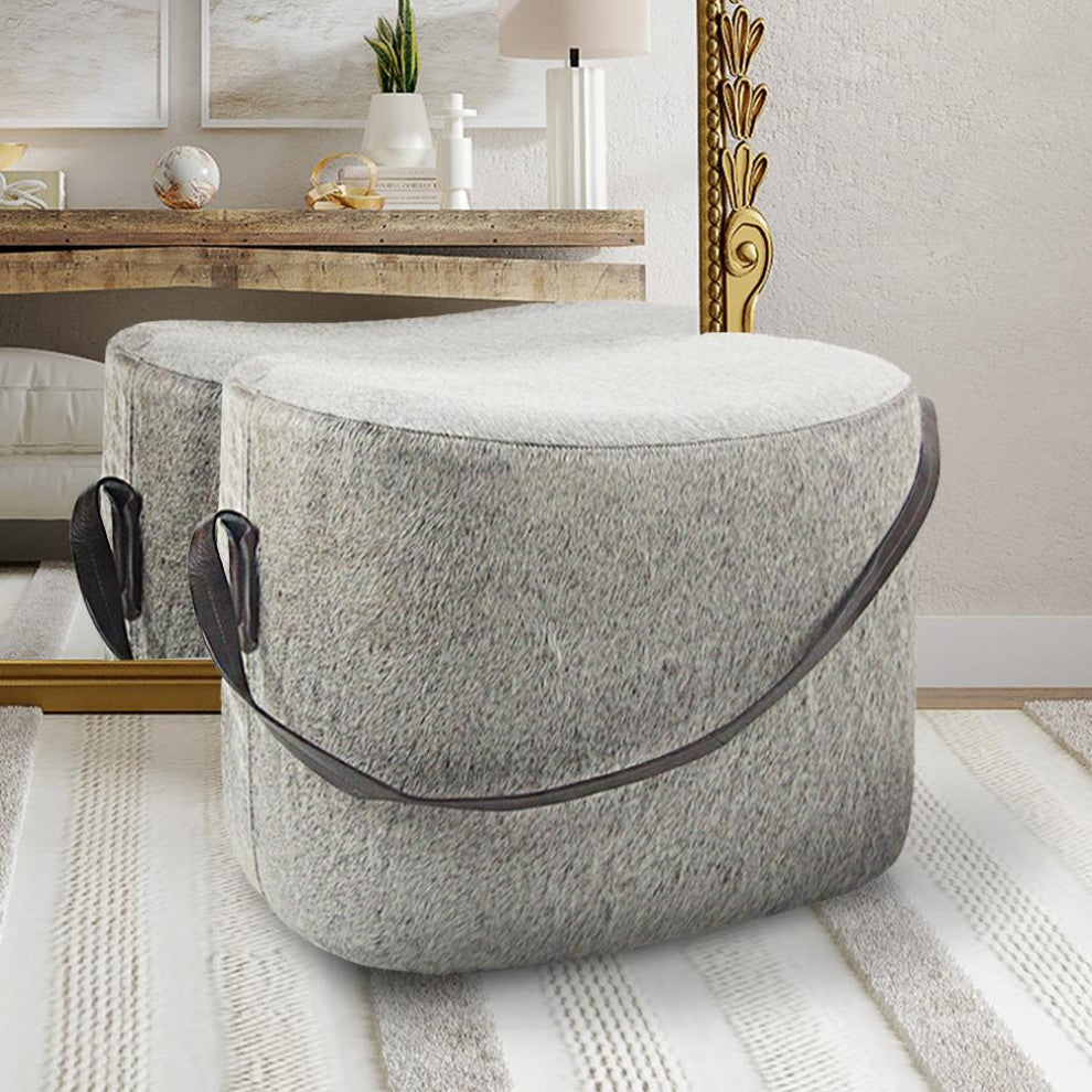 Heather Grey Pouf
