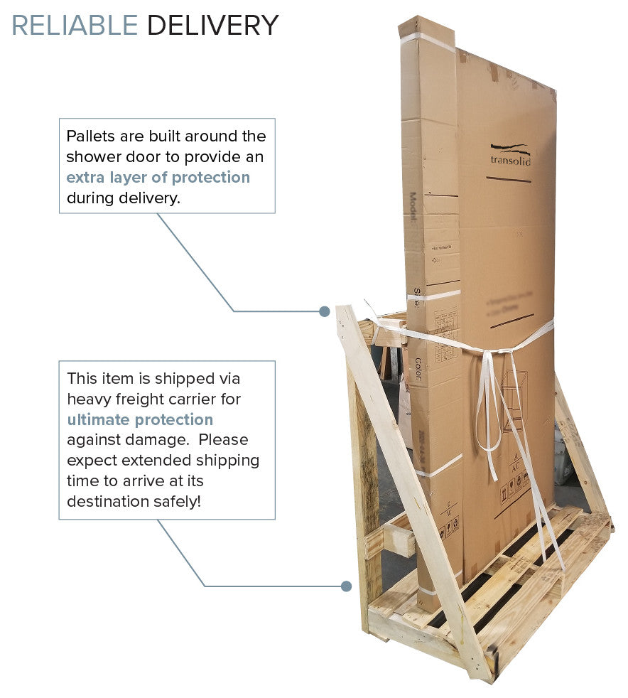 Frederick 47 in. W x 70 in. H Shower Door in Matte Black with Clear Glass