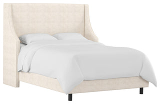 Wingbacl Bed, Linen Talc, Full