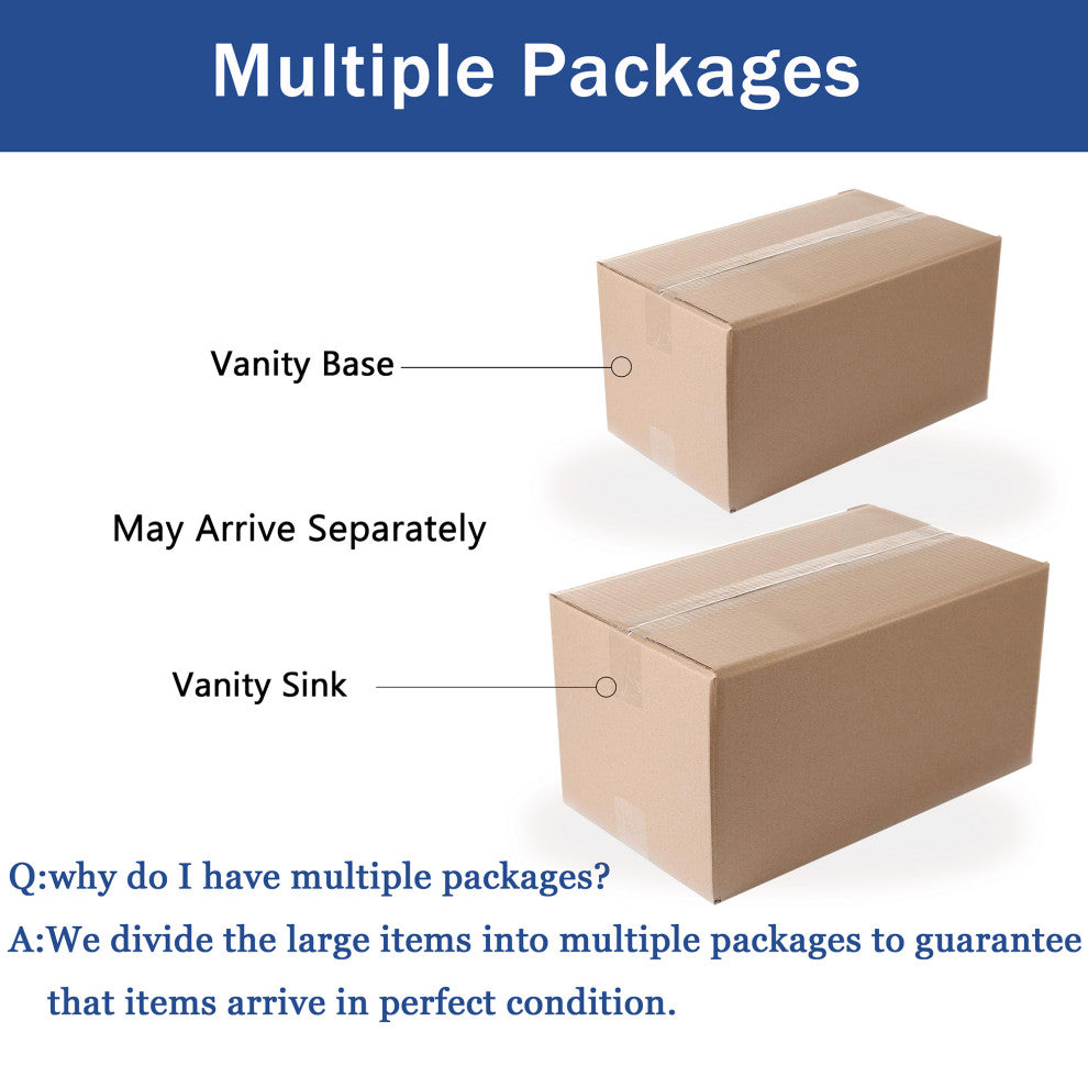 36" Wall Mounted Bath Vanity Set, White, Integrated Resin Sink